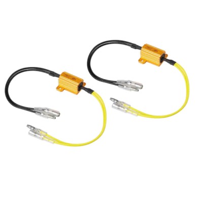 90469-S-01.JPG Resistenze Pre Cablate Con Connettori Rapidi 2 Pz 12v 6 Ohm 25 W Adattatori Indicatori Direzione