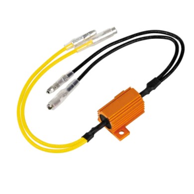 90469-S-02.JPG Resistenze Pre Cablate Con Connettori Rapidi 2 Pz 12v 6 Ohm 25 W Adattatori Indicatori Direzione