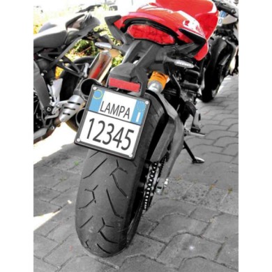 90481-A-01.JPG Cornice Targa Moto In Acciaio Nero Portatarga Per Moto Portatarga
