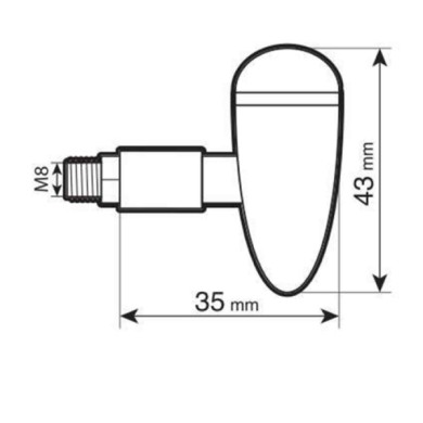 90483-D-01.JPG Drop Indicatori Direzione A Led Cromo Led Indicatori Direzione