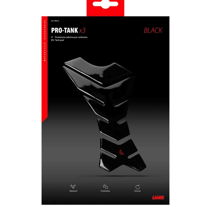 90513-C-01.jpg Pro Tank X3 Protezione Adesiva Per Serbatoio Nero Protezioni Decorazioni