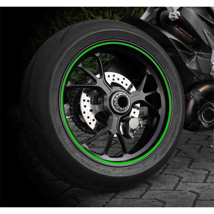 90524-S-01.JPG Wheel Stripe Racing Profilo Adesivo Per Cerchi Ruota Verde Decorazione Ruote Protezione/estetica