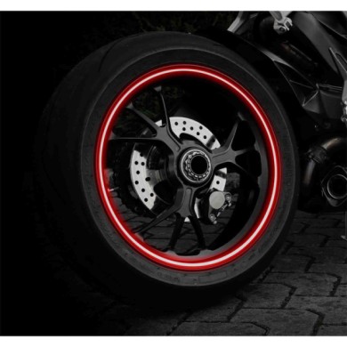 90529-A-02.JPG Wheel Stripe Reflective Profilo Adesivo Per Cerchi Ruota Rosso Decorazione Ruote Protezione/estetica