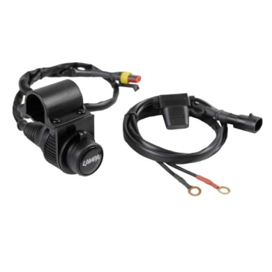 90535-S-02.JPG Presa Corrente Standard Per Fissaggio A Manubrio 12v 12a Max Prese Spinotti E Prese Corrente