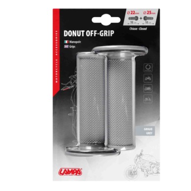 90574-C-01.JPG Donut Off Road Grips Manopole Universali Grigio Grigio Manopole