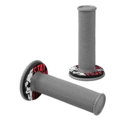 90575-S-02.JPG Donut Off Road Grips Manopole Universali Grigio Rosso Manopole