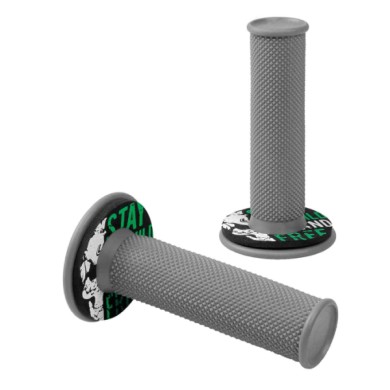 90576-S-02.JPG Donut Off Road Grips Manopole Universali Grigio Verde Manopole