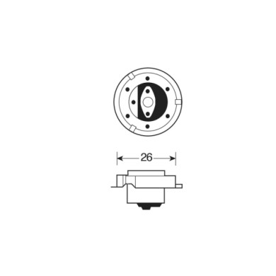 P26S.JPG 12v Lampada Alogena S3 15w P26s 1 Pz D/blister Lampadine Standard Line Lampa Alogene