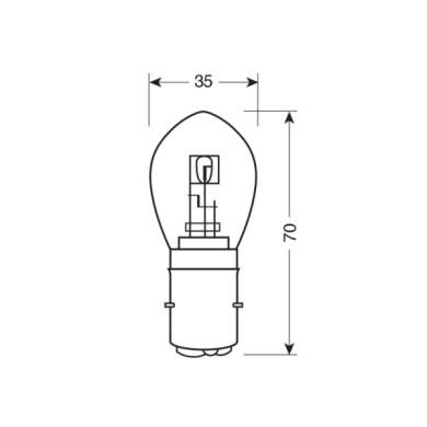 F028.JPG 12v Lampada 2 Filamenti S2 Asymmetric 35/35w Ba20d 1 Pz Scatola Lampadine Standard Line Lampa Alogene