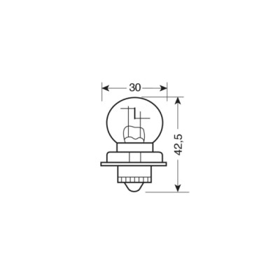 91519-S-01.JPG 12v Lampada Asimmetrica S3 Asymmetric 30w P26s 1 Pz D/blister Lampadine Standard Line Lampa Alogene
