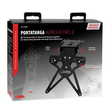 91642-C-01.JPG Aero X Evo 2 Portatarga Italia Con Altezza Ed Inclinazione Regolabili Portatarga Per Moto Portatarga