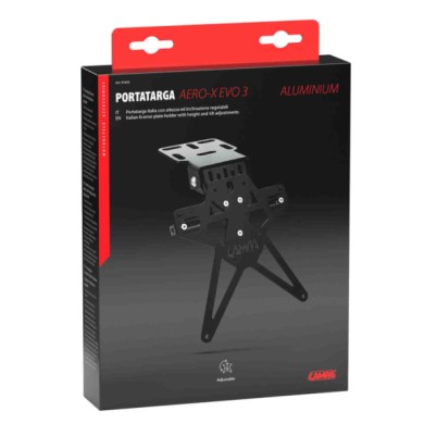 91643-C-01.JPG Aero X Evo 3 Portatarga Italia Con Altezza Ed Inclinazione Regolabili Portatarga Per Moto Portatarga