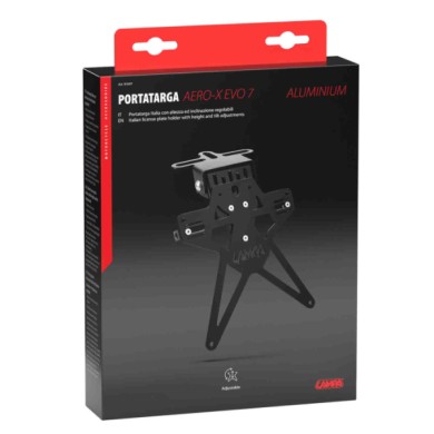 91647-C-01.JPG Aero X Evo 7 Portatarga Italia Con Altezza Ed Inclinazione Regolabili Portatarga Per Moto Portatarga