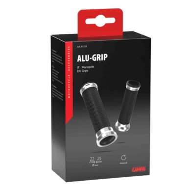 91755-S-01.JPG Alu Grip Manopole Universali Argento Manopole