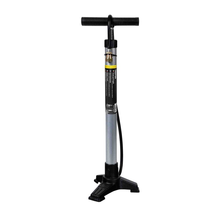 94214-S-02.JPG Pompa Gonfiaggio Tre Piedi In Acciaio H 440 Mm Ø 35 Mm Pompe Gonfiaggio