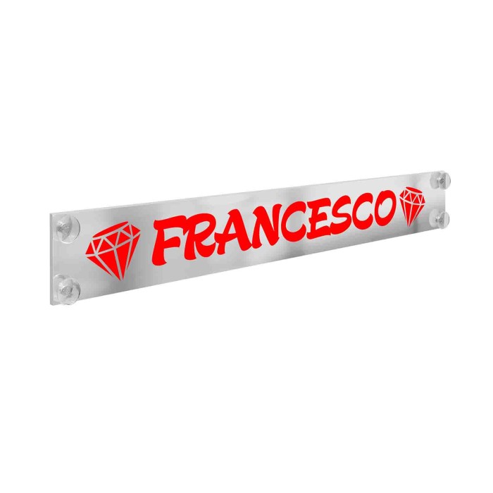 95727-S-01.JPG Plexi Fluo Tabella Personalizzabile 100x13 5 Cm 9 11 Caratteri Tabelle Personalizzabili 12/24v Decorazioni Lumino
