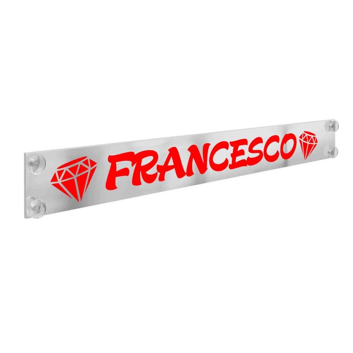 95728-S-01.JPG Plexi Fluo Tabella Personalizzabile 125x13 5 Cm 12 16 Caratteri Tabelle Personalizzabili 12/24v Decorazioni Lumin