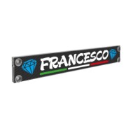 Carbon Look Mono Flag Tabella Personalizzabile A Led 12/24v 100x13 5 Cm 9 11 Caratteri Tabelle Personalizzabili 12/24v