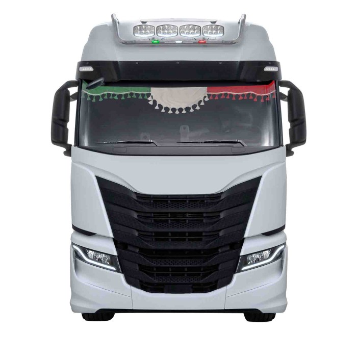 96003-S-01.JPG Italian Wave Fascia Parasole Per Parabrezza Camion Tende Tende