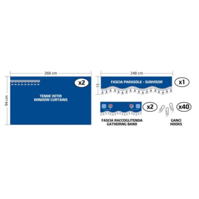 96004-D-01.JPG Premiere Smart Cabin Set Tende Microfibra Per Camion Nero Tende Tende