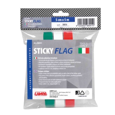 96941-C-01.JPG Sticky Flag Striscia Tricolore Italia In Rotolo 5x500 Cm Ornamenti Adesivi Profili E Ornamenti