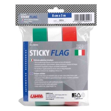 96942-S-01.JPG Sticky Flag Striscia Tricolore Italia In Rotolo 8x500 Cm Ornamenti Adesivi Profili E Ornamenti
