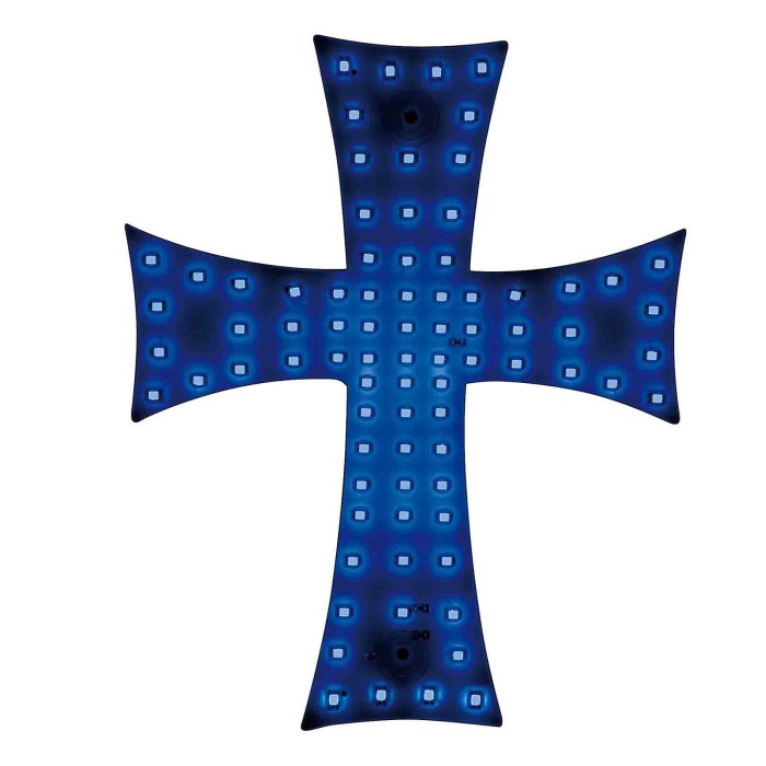 96972-C-01.JPG Croce A Led 24v Blu Bandiere Ed Emblemi Decorazioni Luminose