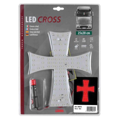 96973-S-02.JPG Croce A Led 24v Rosso Bandiere Ed Emblemi Decorazioni Luminose