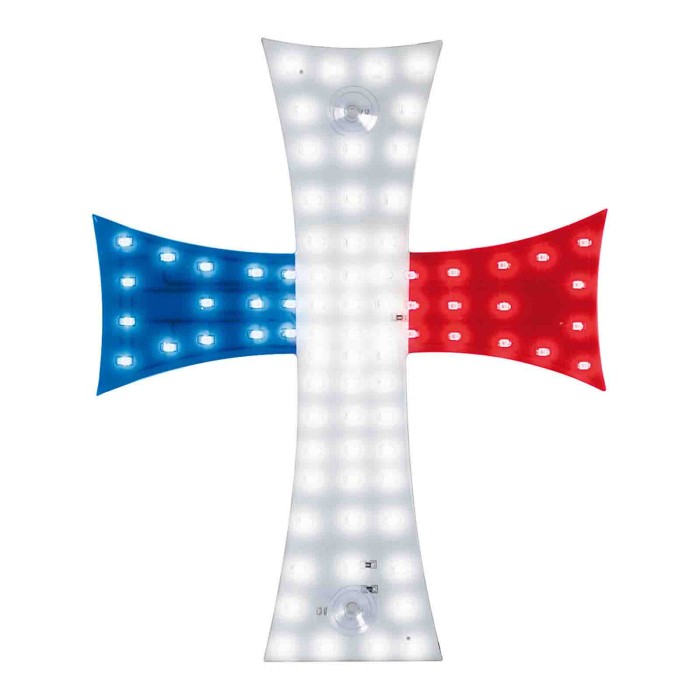96974-S-01.JPG Croce A Led 24v Francia Bandiere Ed Emblemi Decorazioni Luminose