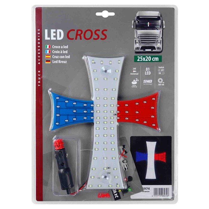 96974-C-01.JPG Croce A Led 24v Francia Bandiere Ed Emblemi Decorazioni Luminose