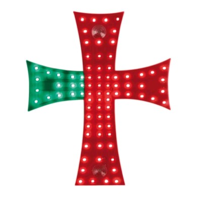 96975-C-01.JPG Croce A Led 24v Portogallo Bandiere Ed Emblemi Decorazioni Luminose