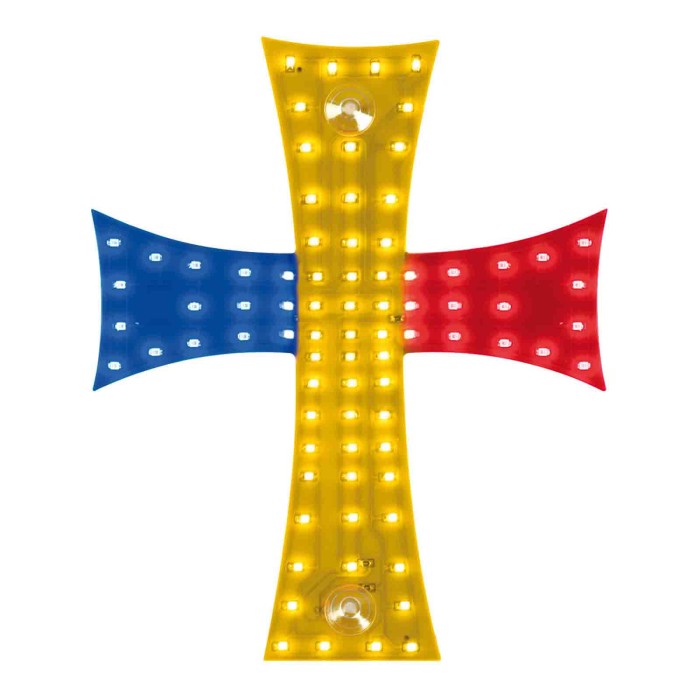 96977-S-01.JPG Croce A Led 24v Romania Bandiere Ed Emblemi Decorazioni Luminose