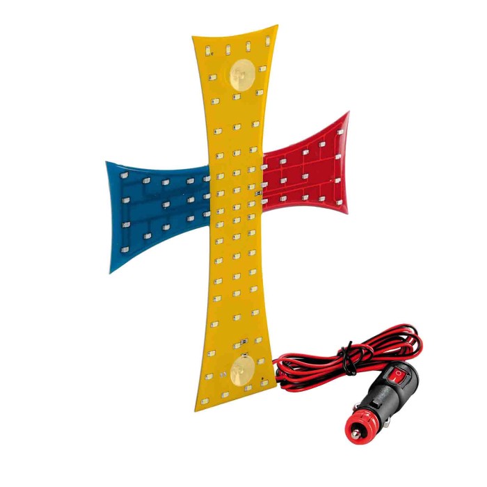 96977-A-01.JPG Croce A Led 24v Romania Bandiere Ed Emblemi Decorazioni Luminose