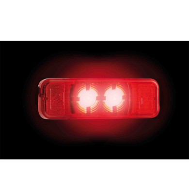 97001-S-01.JPG Luce Ingombro A 2 Led 24v Rosso Montaggio In Superficie Luci Perimetrali 97001