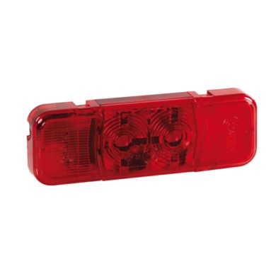 97001-A-01.JPG Luce Ingombro A 2 Led 24v Rosso Montaggio In Superficie Luci Perimetrali 97001