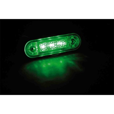 97002-S-01.JPG Luce Ingombro A 3 Led Montaggio Ad Incasso 9/32v Verde Montaggio In Superficie Luci Perimetrali