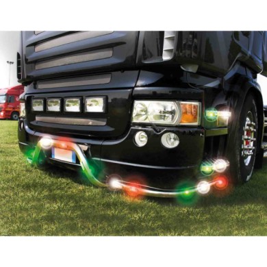 97002-A-02.JPG Luce Ingombro A 3 Led Montaggio Ad Incasso 9/32v Verde Montaggio In Superficie Luci Perimetrali