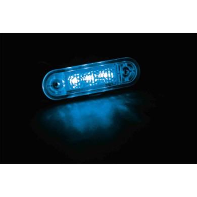 97004-S-01.JPG Luce Ingombro A 3 Led Montaggio Ad Incasso 9/32v Blu Montaggio In Superficie Luci Perimetrali