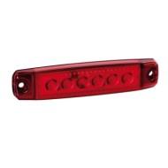 Luce Ingombro A 6 Led Montaggio In Superficie 12/24v Rosso Montaggio In Superficie Luci Perimetrali