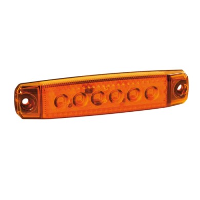97009-S-02.JPG Luce Ingombro A 6 Led Montaggio In Superficie 12/24v Arancio Montaggio In Superficie Luci Perimetrali