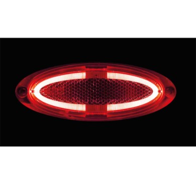 97012-S-01.JPG Luce Ingombro A 4 Led Montaggio In Superficie 12/24v Rosso Montaggio In Superficie Luci Perimetrali