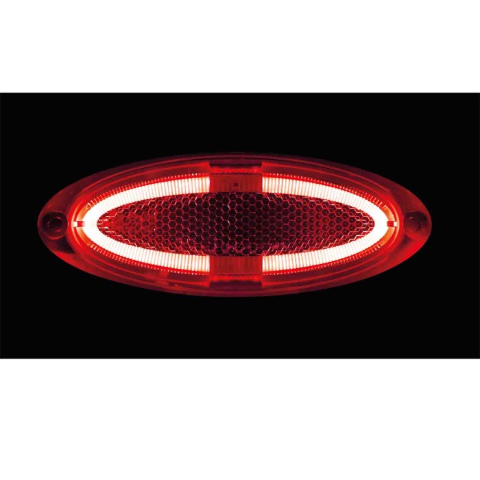 97012-S-01.JPG Luce Ingombro A 4 Led Montaggio In Superficie 12/24v Rosso Montaggio In Superficie Luci Perimetrali