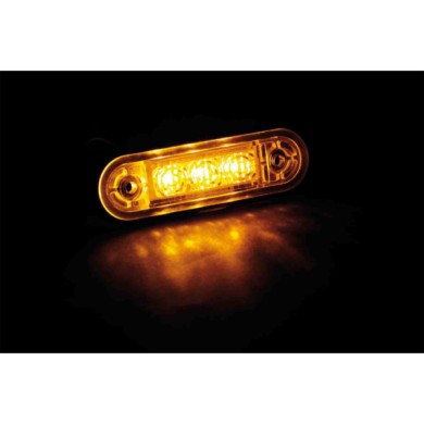 97019-S-01.JPG Set 20 Pz Luce Ingombro A 3 Led Montaggio Ad Incasso 9/32v Arancio Montaggio In Superficie Luci Perimetrali