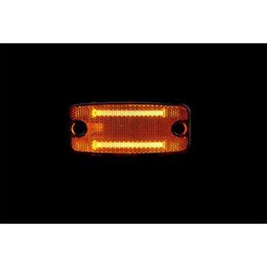97021-S-01.JPG Luce Ingombro Con Catarifrangente E Staffa 10/30v 2 Led Arancio Montaggio In Superficie Luci Perimetrali