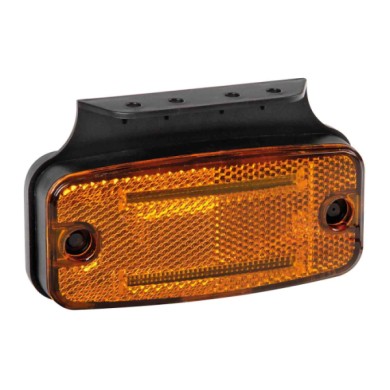 97021-A-01.JPG Luce Ingombro Con Catarifrangente E Staffa 10/30v 2 Led Arancio Montaggio In Superficie Luci Perimetrali