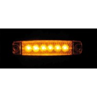 97025-S-01.JPG Set 20 Pz Luce Ingombro A 6 Led Montaggio In Superficie 12/24v Arancio Montaggio In Superficie Luci Perimetrali