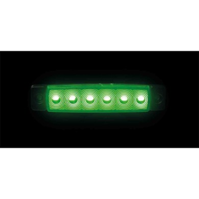 97038-S-01.JPG Luce Ingombro A 6 Led Montaggio In Superficie 9/32v Verde Montaggio In Superficie Luci Perimetrali