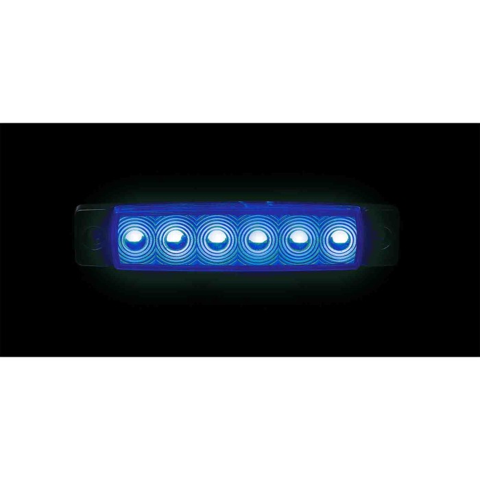 97039-S-01.JPG Luce Ingombro A 6 Led Montaggio In Superficie 9/32v Blu Montaggio In Superficie Luci Perimetrali