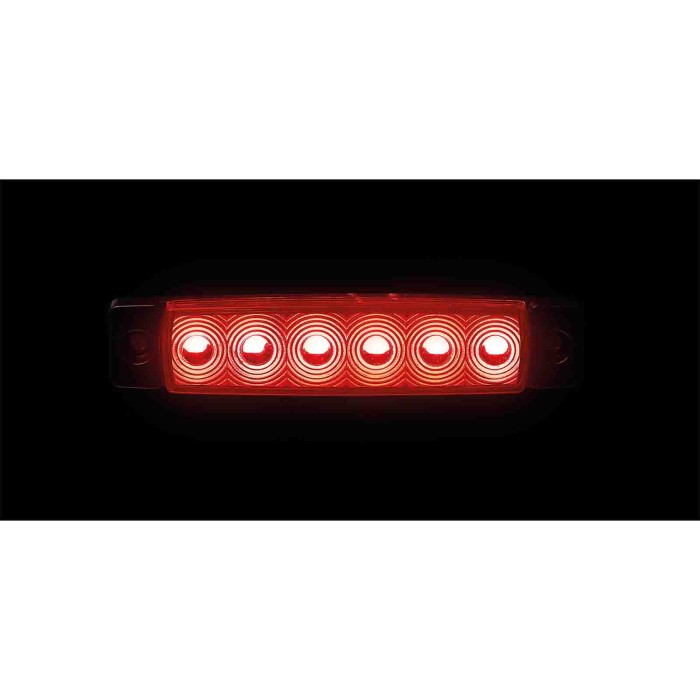 97041-S-01.JPG Set 20 Pz Luce Ingombro A 6 Led Montaggio In Superficie 9/32v Rosso Montaggio In Superficie Luci Perimetrali