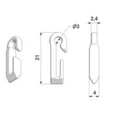 97105-D-02.JPG Ganci Per Tende G 6 500 Pz Accessori Per Tende Camion Tende